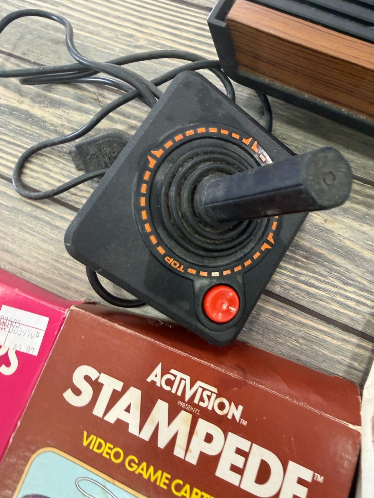 Atari 2600 Console Bundle W/ 8 Games Controllers Activision Guide & Cords