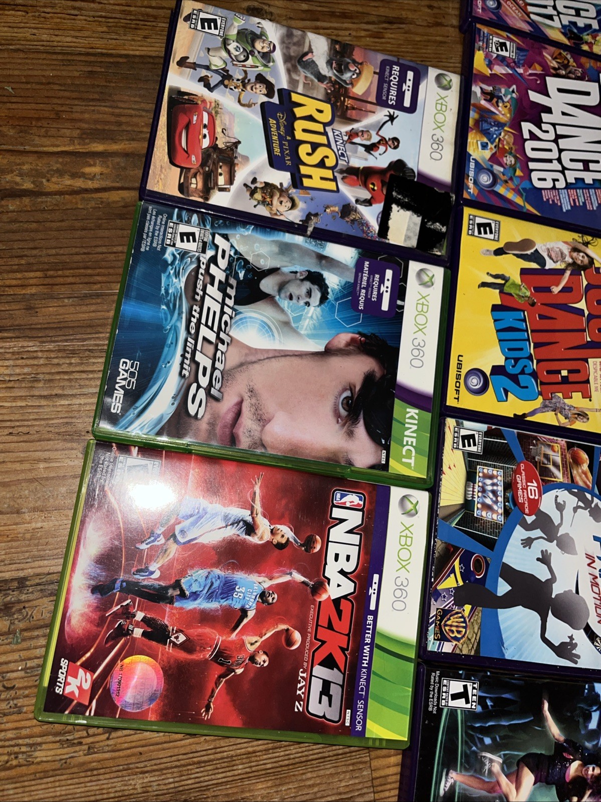 Microsoft Xbox 360 S Slim Kinect Bundle Controller Cords Kinect Games Lot