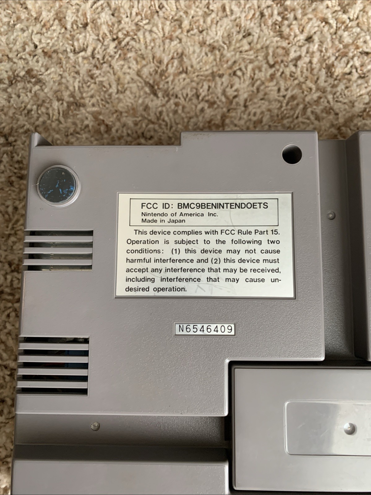 Original Nintendo NES Console w/ Super Mario Duck Hunt Game ONLY! Works – READ!
