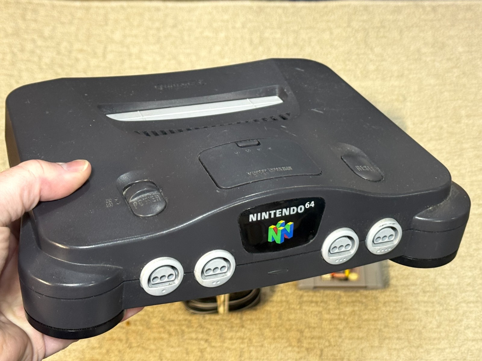 Nintendo 64 N64 Console Bundle Tested w/ OEM Controller + Hookups & Mario Kart