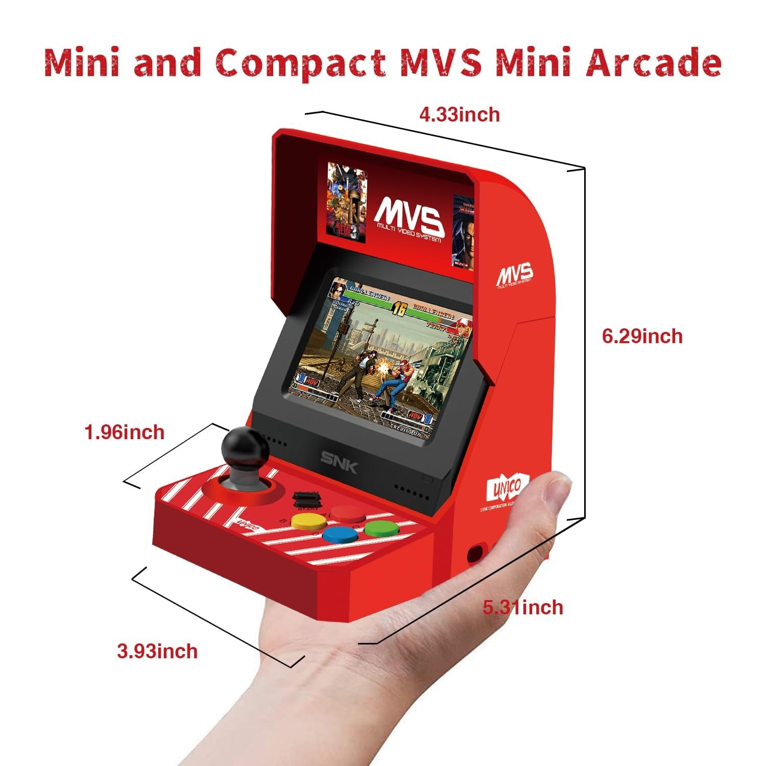 MVS Mini Home Arcade Console with Controller + 45 SNK Games King of Fighters