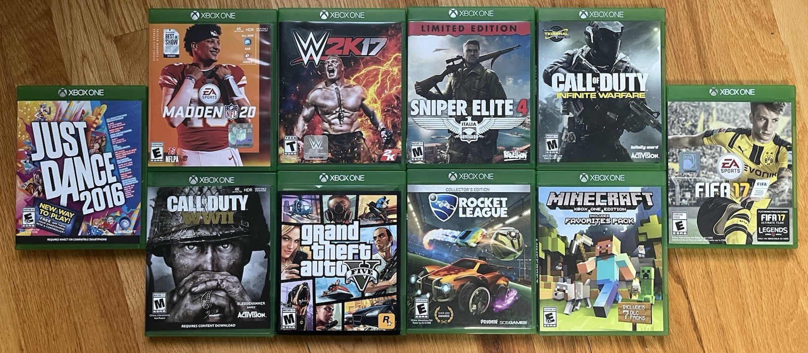 Xbox One S 1TB Bundle w/ Controller GTA V Minecraft COD WWII 10 Games