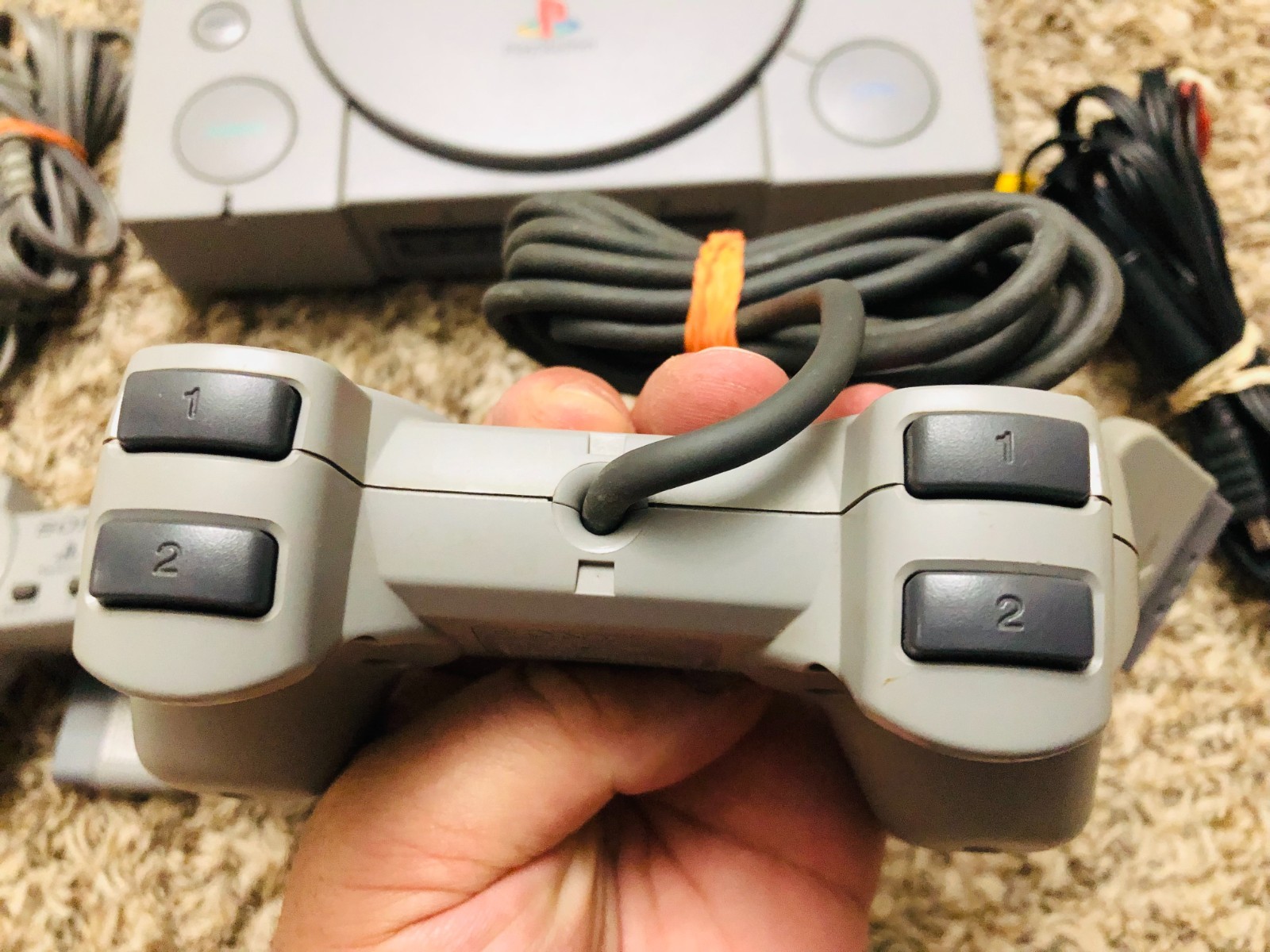 Sony PlayStation 1 Game Console – Gray w/ 2 OEM Controllers, Fully Tested 7