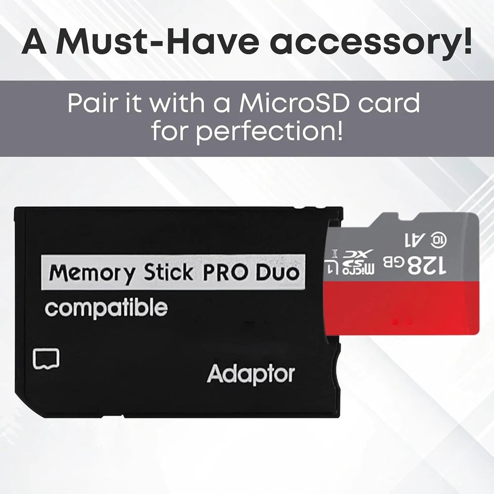 TF to MS Pro Duo Adapter, SD Card Converter for Sony PSP 1000/2000/3000 Gaming