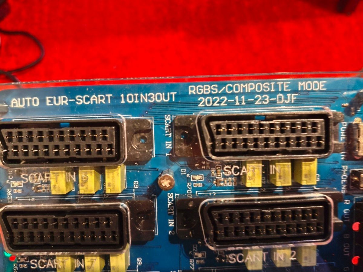 Scart Switch 10 Input 3 Output Automatic Rgb Selector For Retro Game Console JP