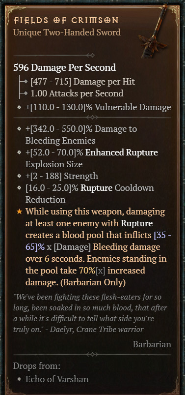 DIABLO 4🔥SEASON 8🔥‍‍‍‍‍‍‍‍‍‍‍‍‍‍‍⚒️💪🏼Barbarian Unique Items💪🏼⚔️