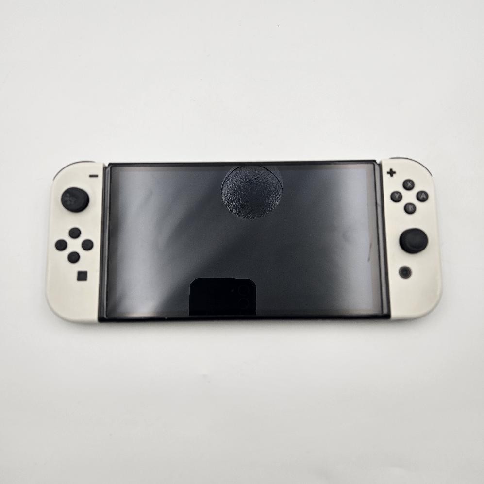 Nintendo Switch OLED HEG-001 White Handheld Console 64GB w/ Dock Damaged Joycon