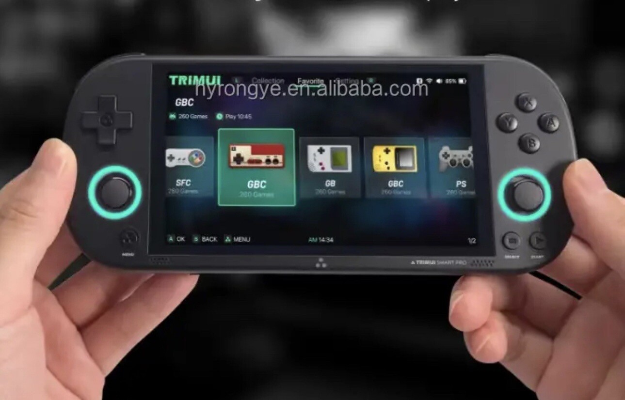 Retro Video Game Console Trimui Smart Pro Handheld Game 4.96” IPS Screen Linux