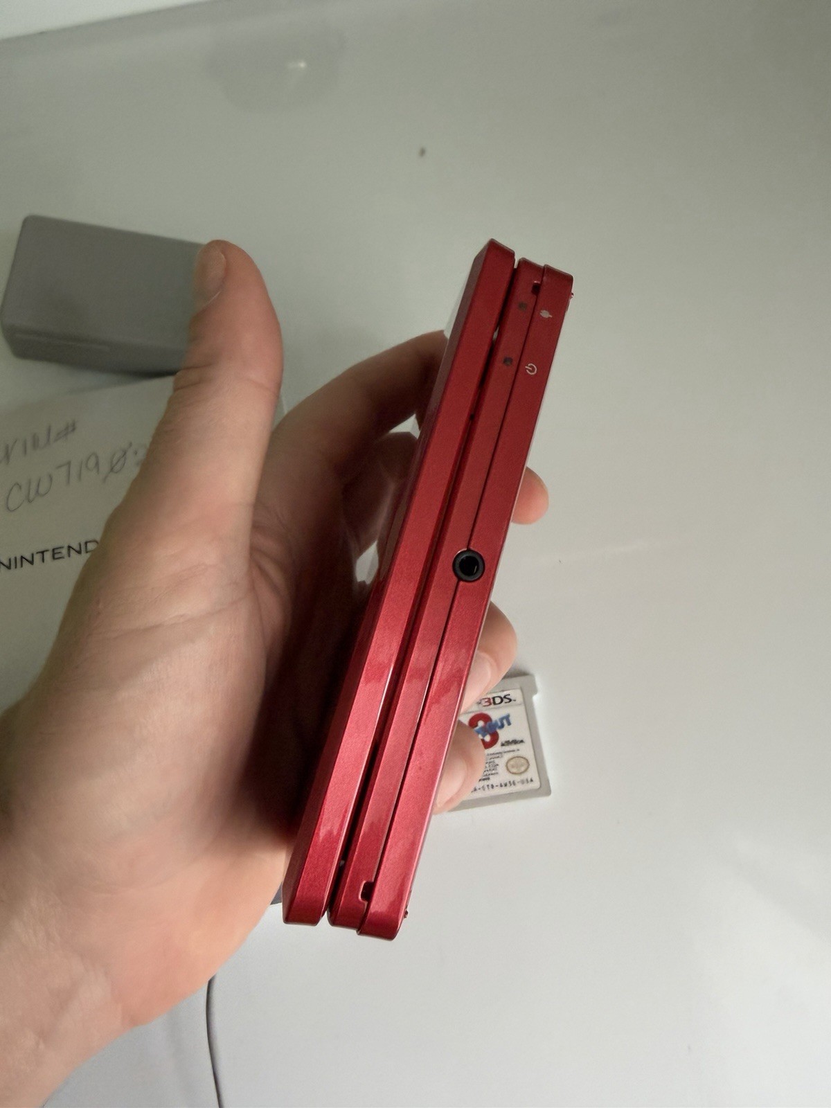 Nintendo 3DS CTR-001 Handheld Gaming Console Flame Red Charger Stylus SD Tested!