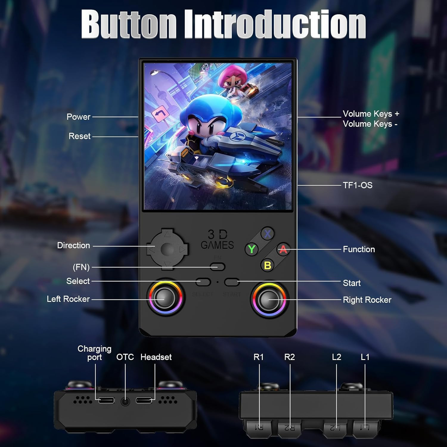 2026 V40MAX Upgraded Retro Handheld Game Console, Built in 40,000+Classic Games,