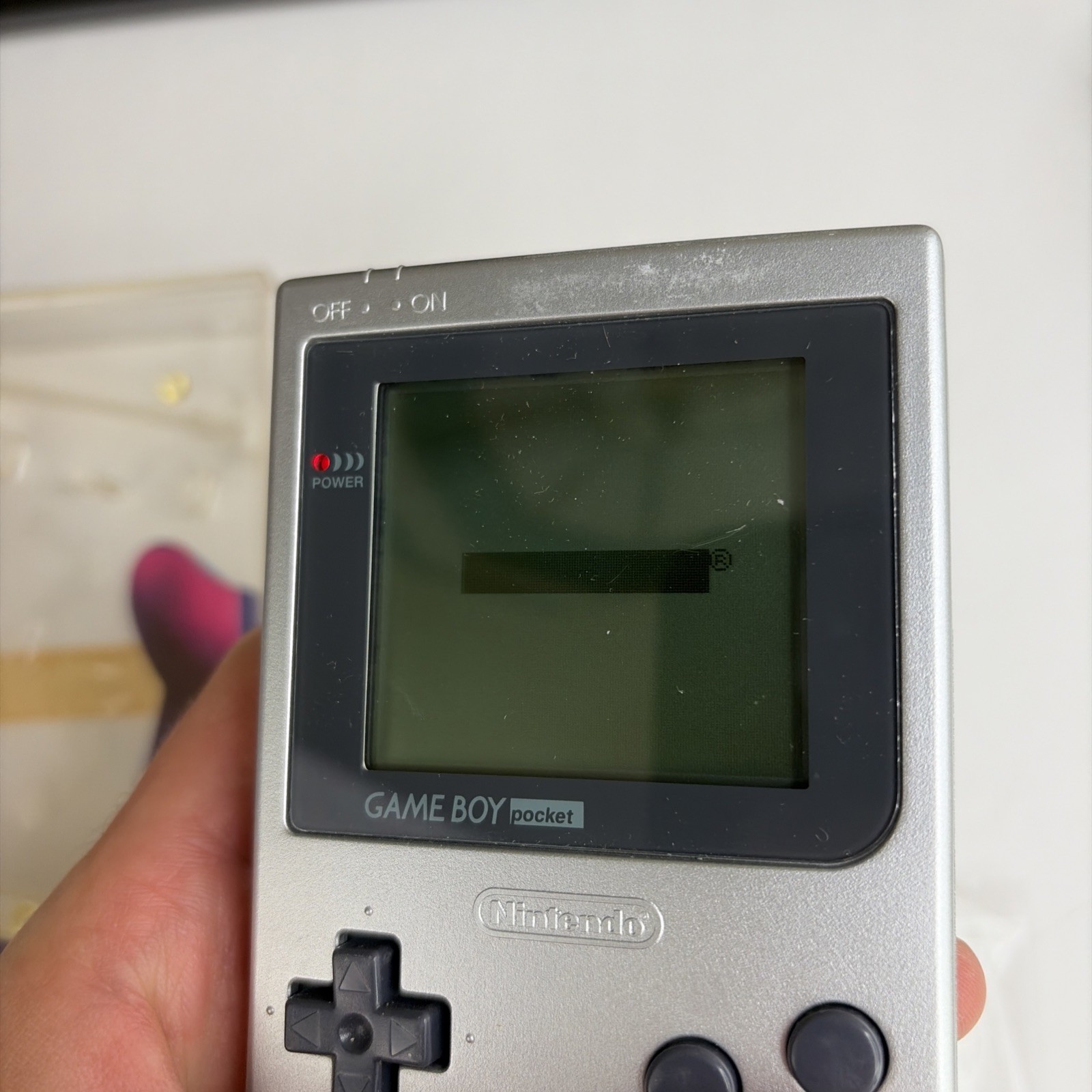 Nintendo Game Boy Pocket Silver Handheld MGB-001 Complete Box CIB Tested