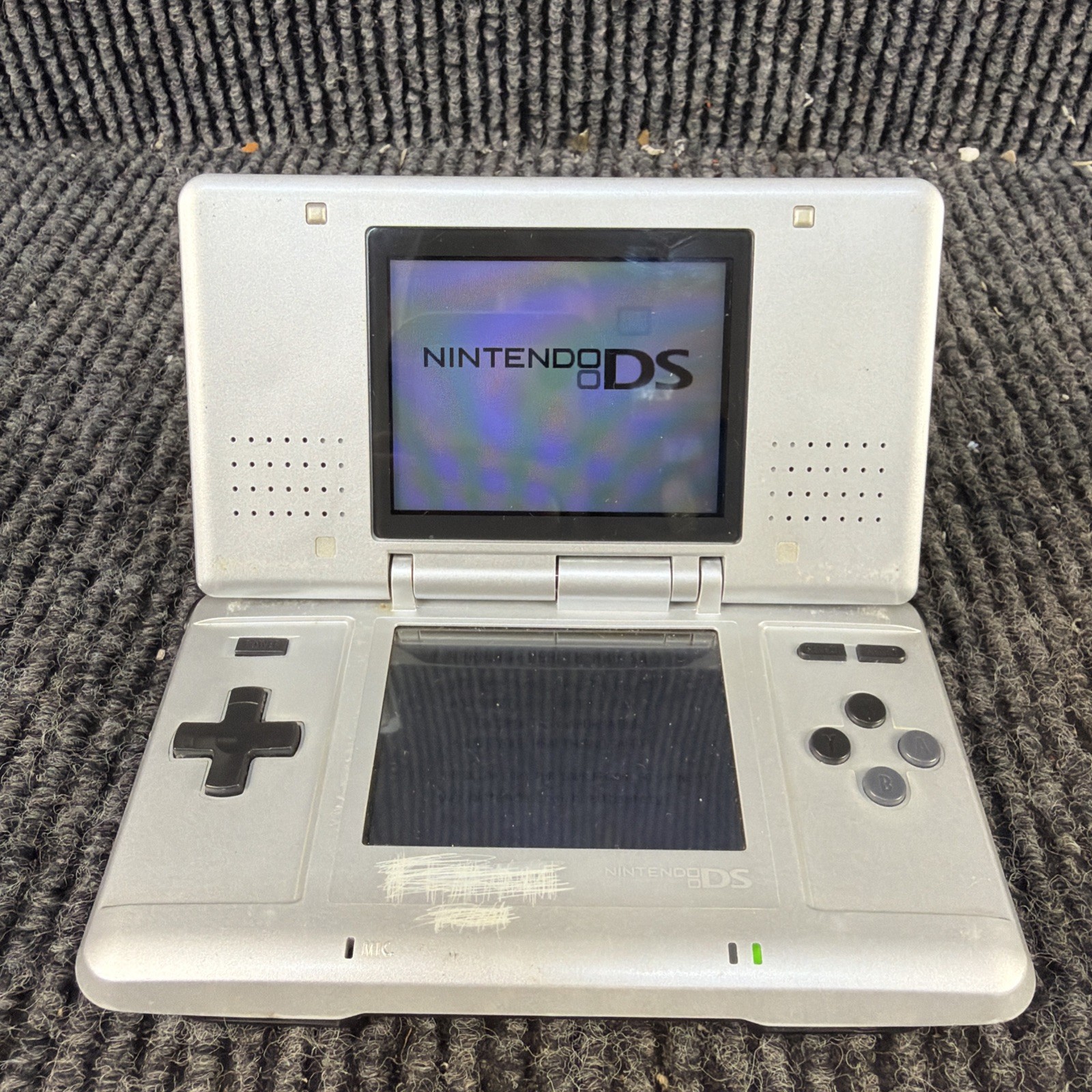 Nintendo DS Original NTR-001 Titanium Silver Handheld Console System Tested