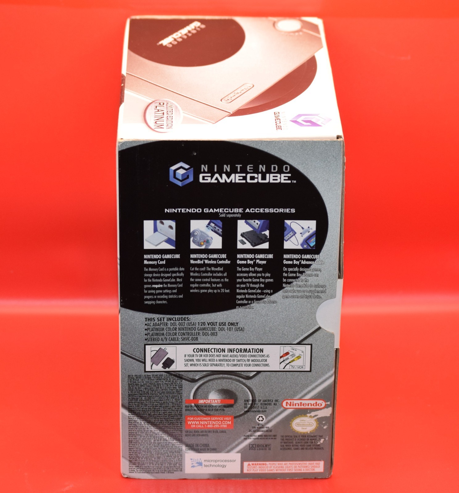 Nintendo GameCube Black Console DOL-101 Tested Working OEM Cords