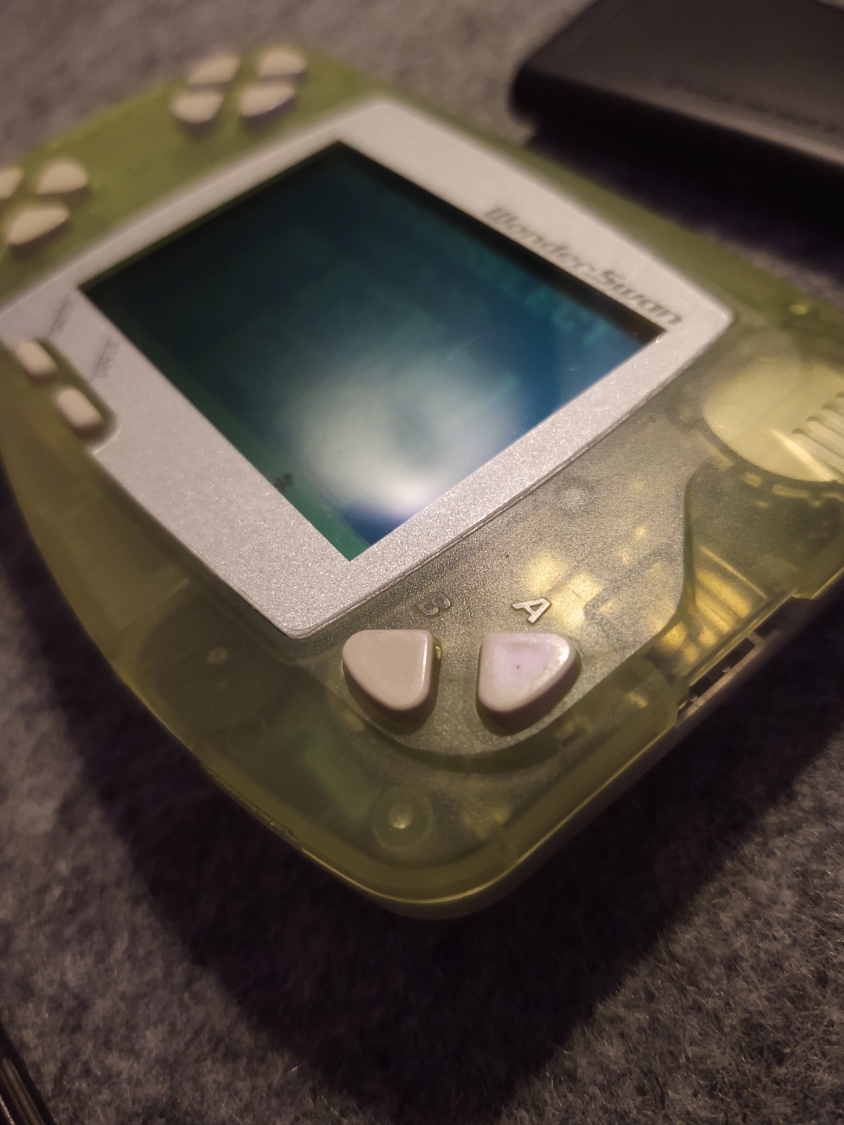Bandai WonderSwan Green SW-001 + GAMES nobunaga’s ambition fighting legend