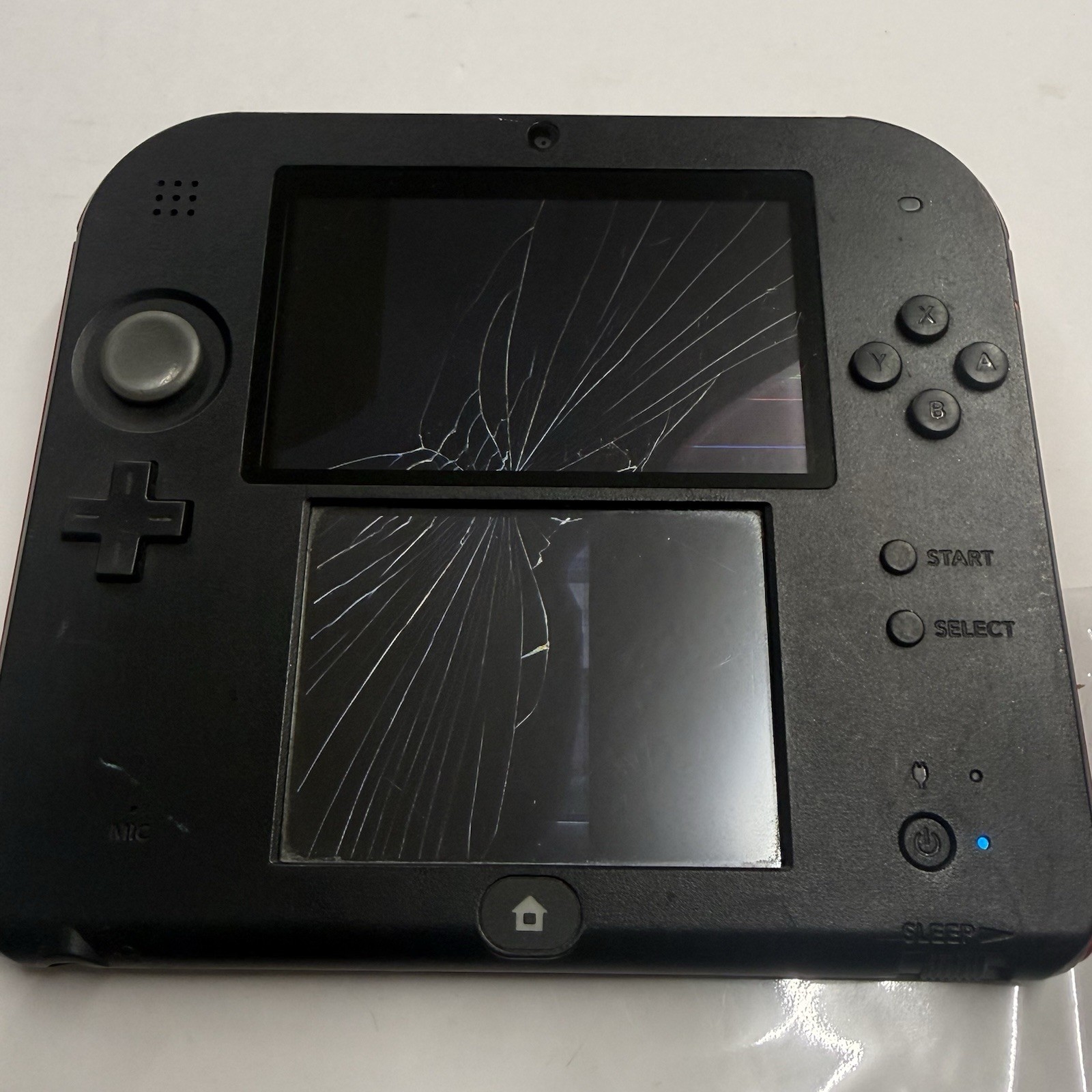 Defective 3ds – Nintendo 2ds 4GB Console Red Cracked Screens #2