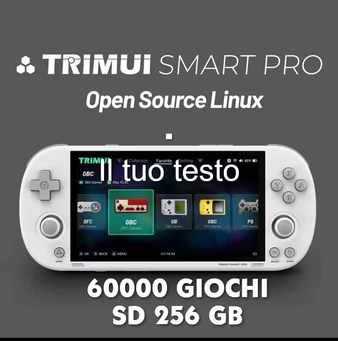 TRIMUI SMART PRO SD 256GB SANDISK 60000 Game CONSOLE DISPLAY 5 WHITE RETRO PC