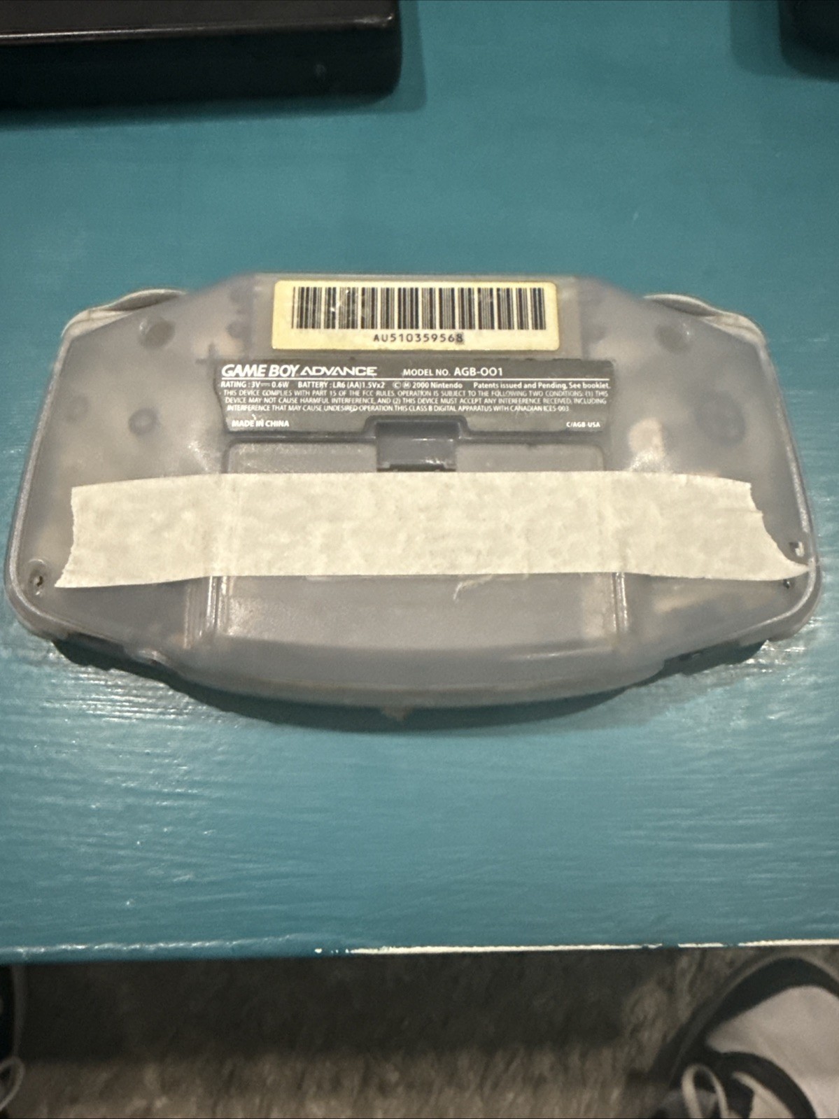 Nintendo Gameboy Advance Clear Glacier with 3 Games – Tested