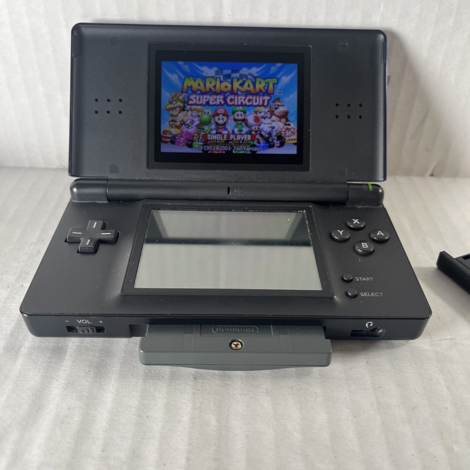Nintendo DS Lite Cobalt Blue & Black System W/ Charger/ Car Charger No stylus!