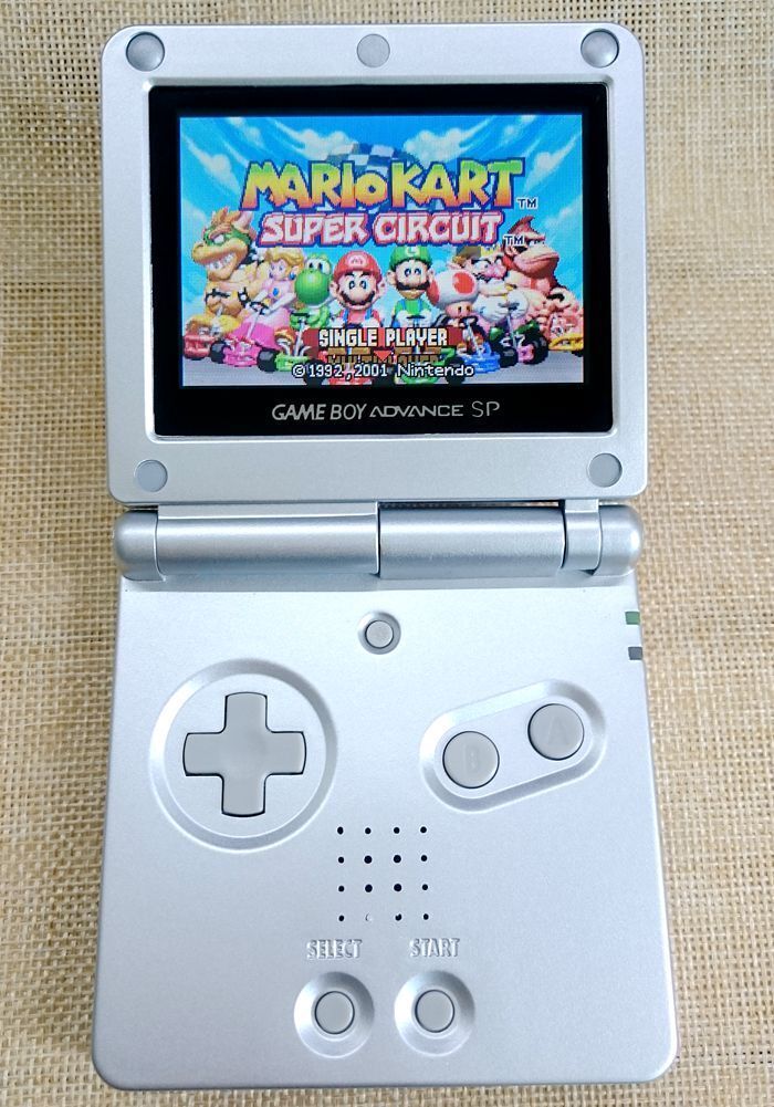 Nintendo Game Boy Advance SP GBA SILVER SP System IPS LCD Backlight BUTTONS