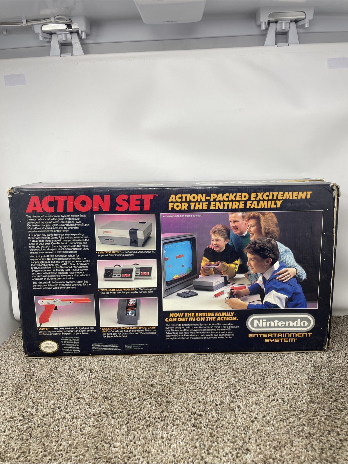 Nintendo Entertainment System Action Set NES Complete CIB Console Tested