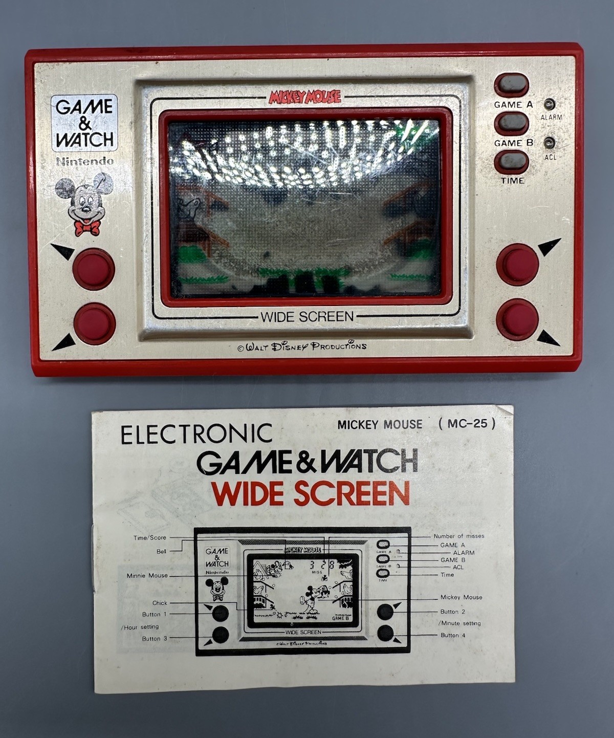 Nintendo Game and Watch Mickey Mouse “Egg” (MC-25) 1981 TESTED WORKS Screen DMG