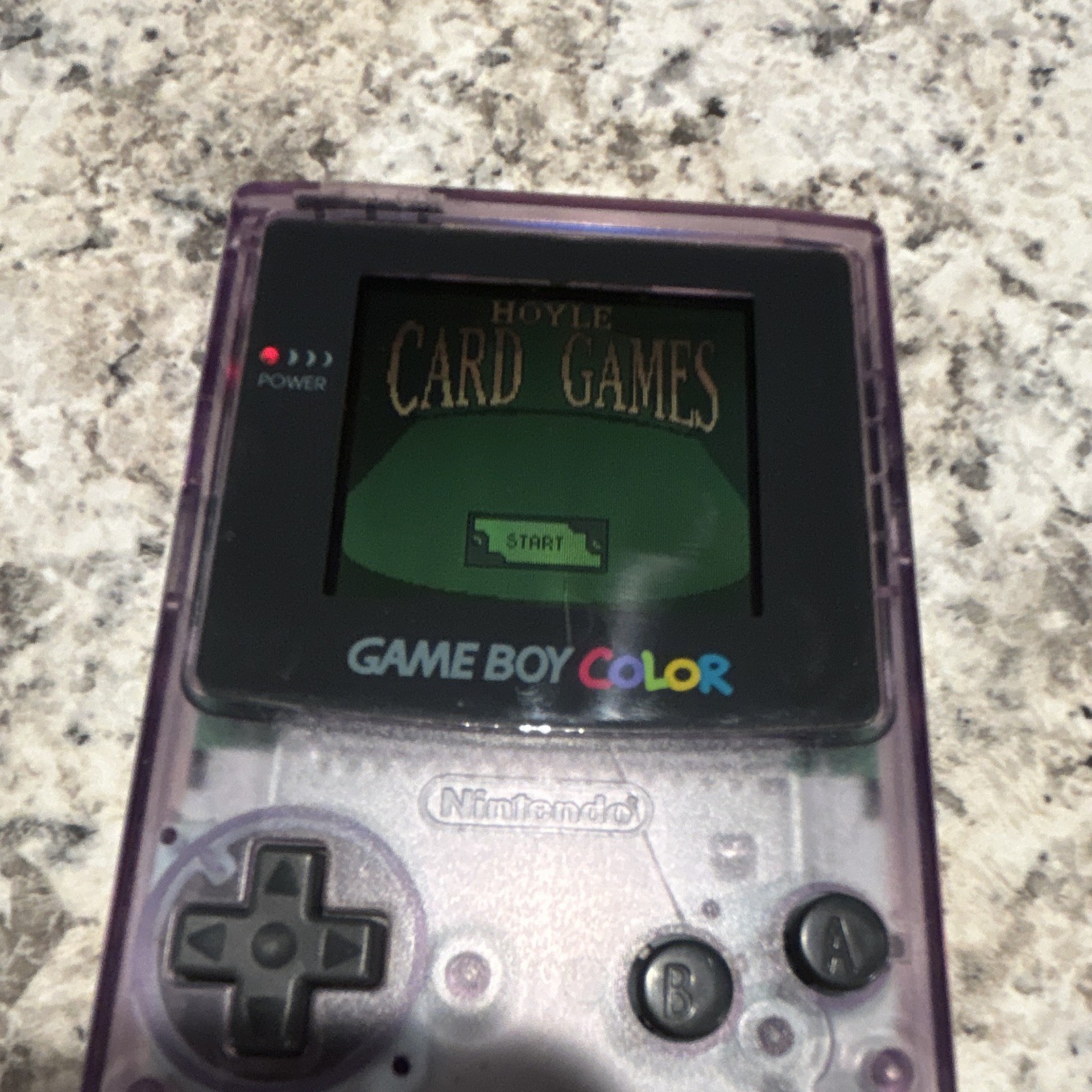 Nintendo Game Boy Color CGB-001 Atomic Purple Handheld w/ 3 Games