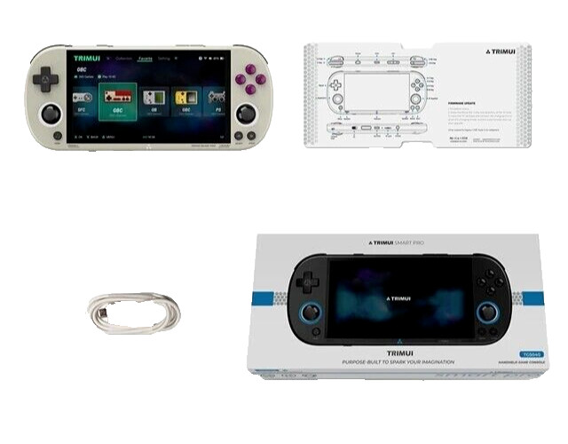 TRIMUI SMART PRO 128GB CONSOLE 12000 GAMES PORTABLE DISPLAY 4.96 GREY RETRO