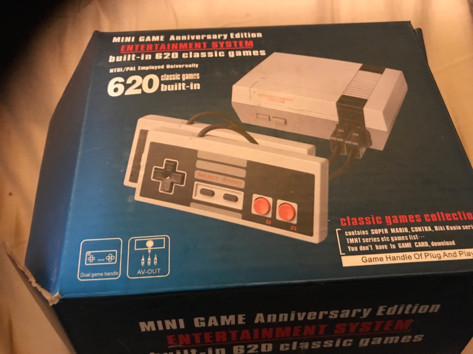 Mini Game Anniversary Edition Console 620 Built-In Games Plug & Play AV-OUT