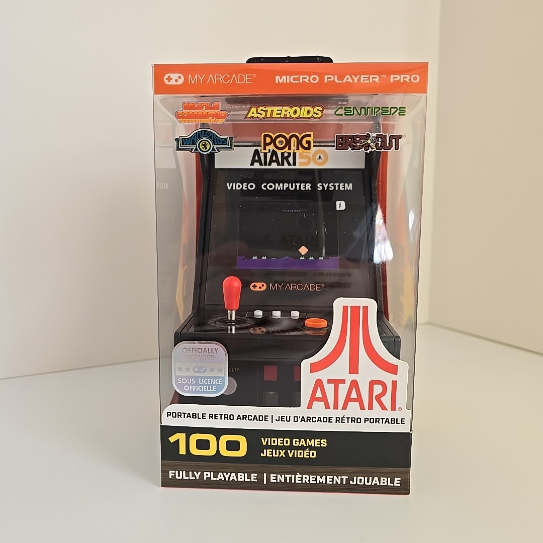My Arcade Atari Micro Player Pro: 100 Video Games, 6.75″ Mini Arcade Machine New
