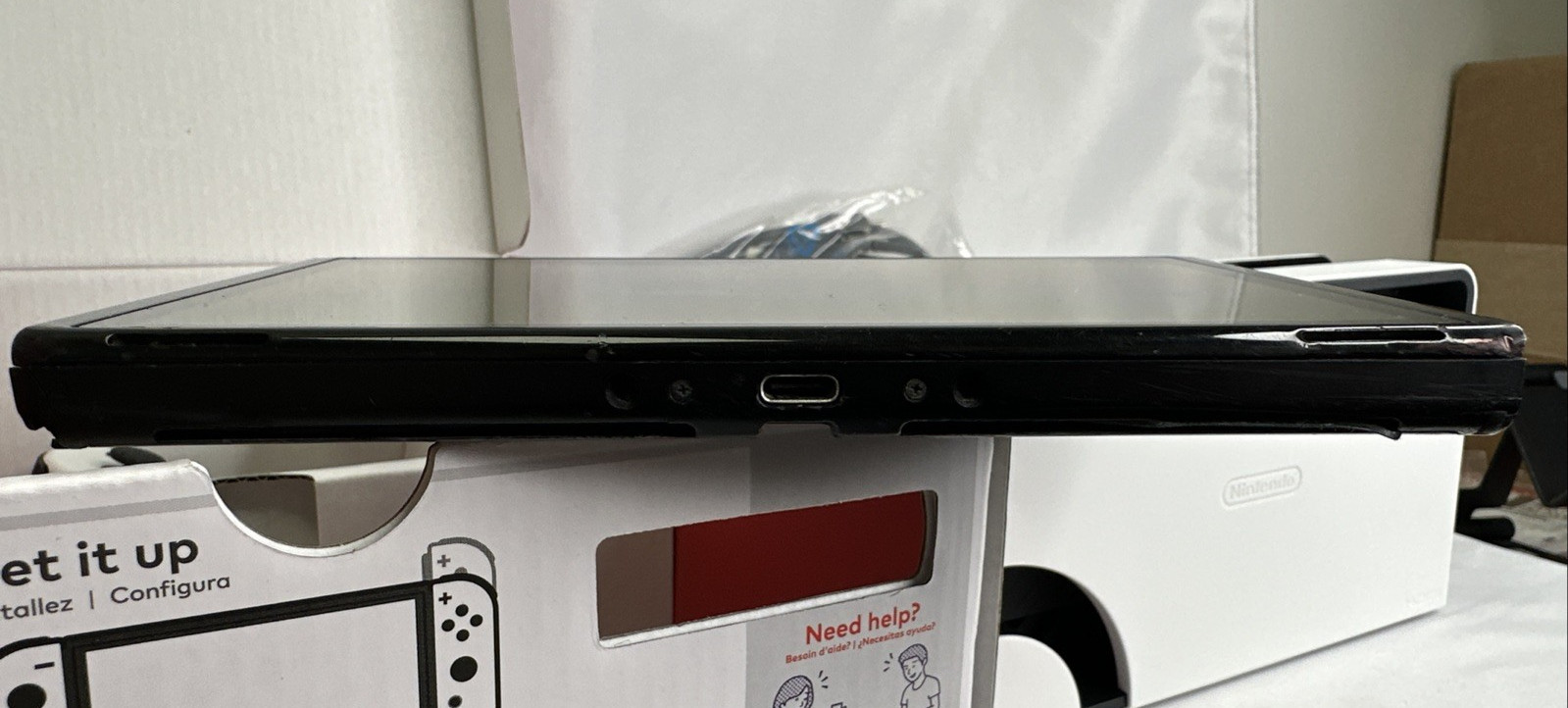 Nintendo Switch OLED Console Gaming System Black/White Bundle *READ*