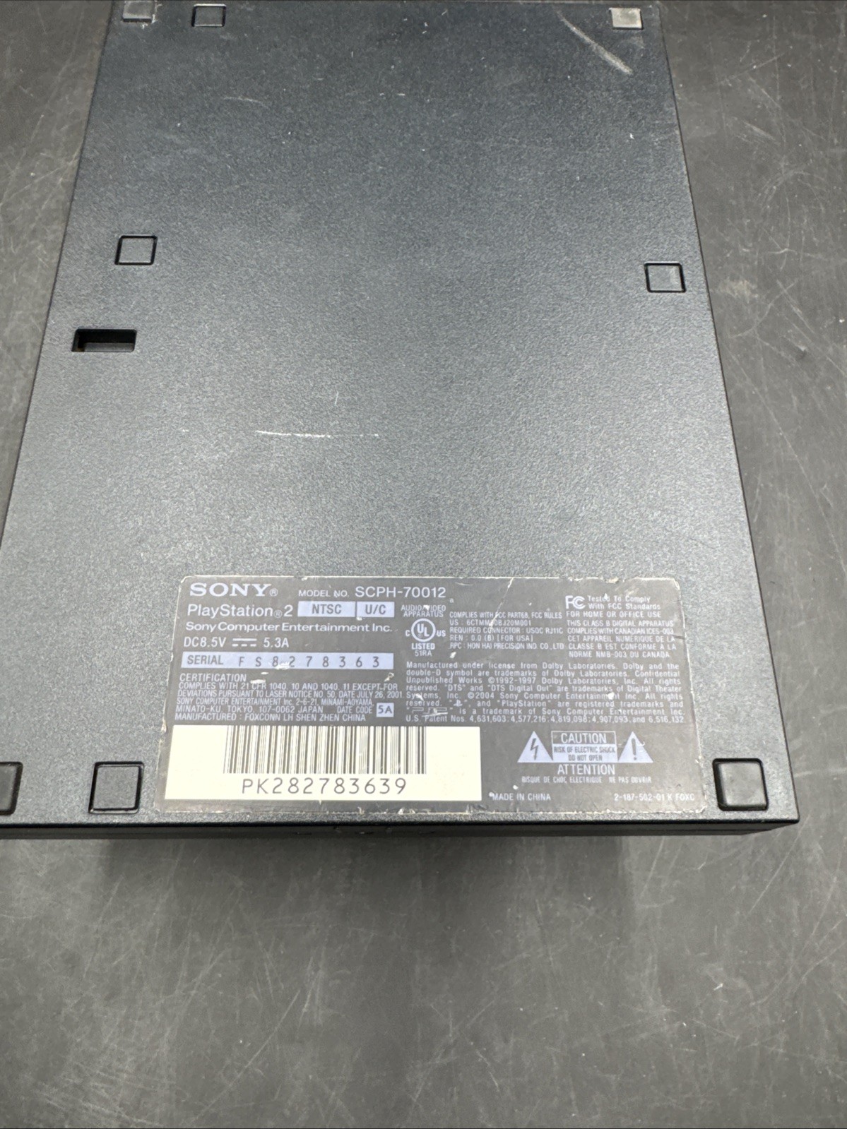 Sony PlayStation 2 PS2 Slim Console SCPH-70012 Black Tested Working Console Only