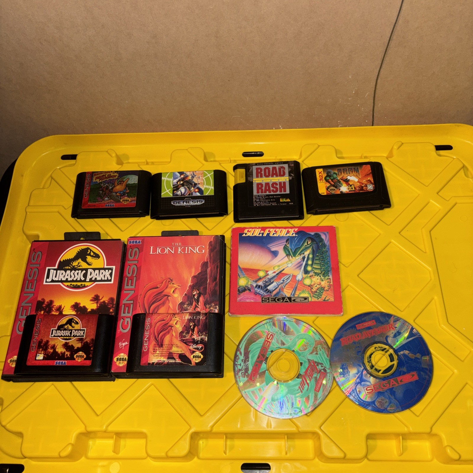 SEGA Genesis TOWER OF POWER: Sega CD Model 1 & 32X w/ Doom. 10 games