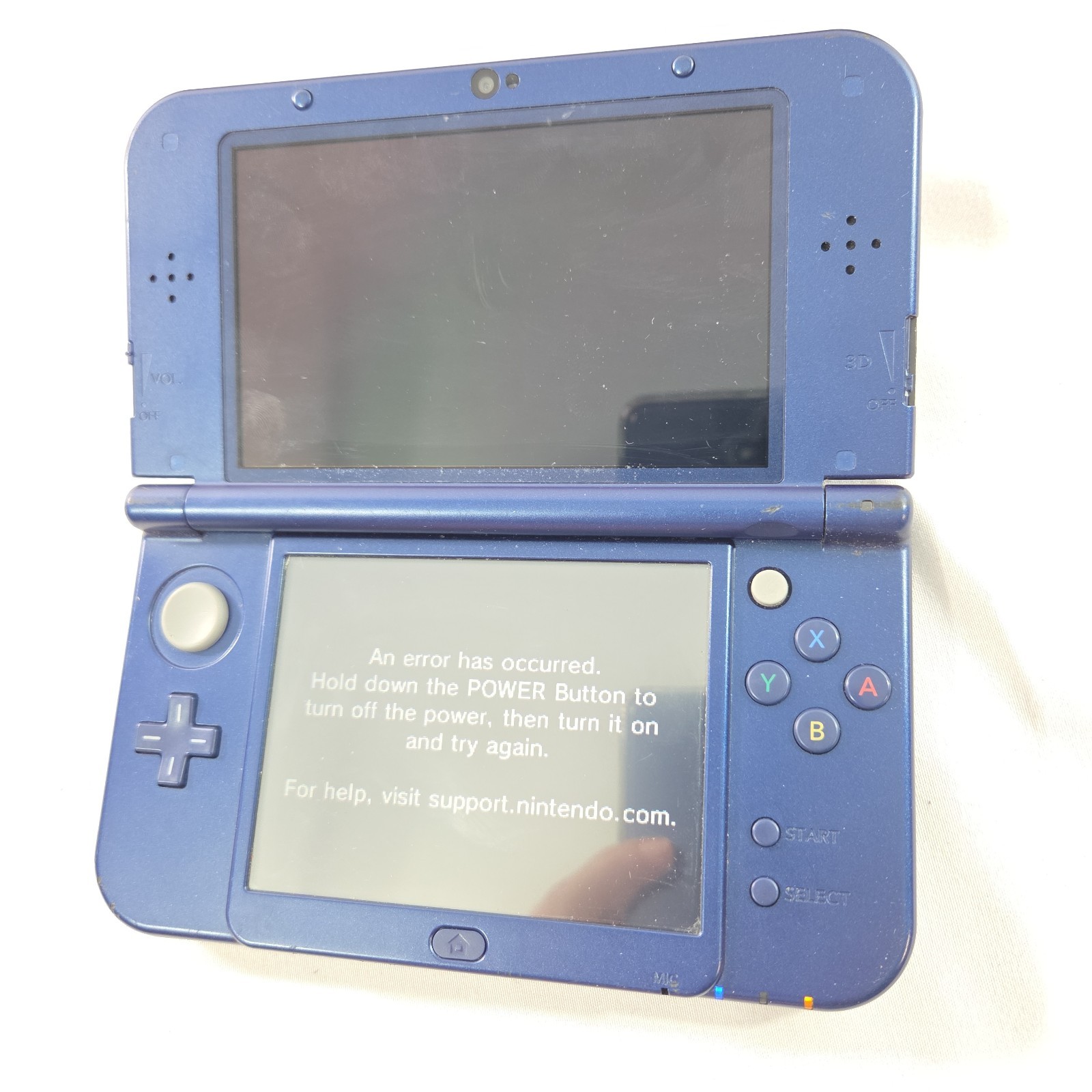 Nintendo 3DS XL Galaxy Edition Handheld System FOR PARTS OR REPAIR ONLY READ