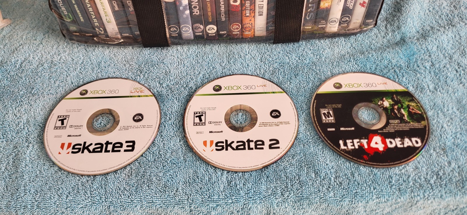 29 Xbox 360 Games w Case 2 Controllers and Cables