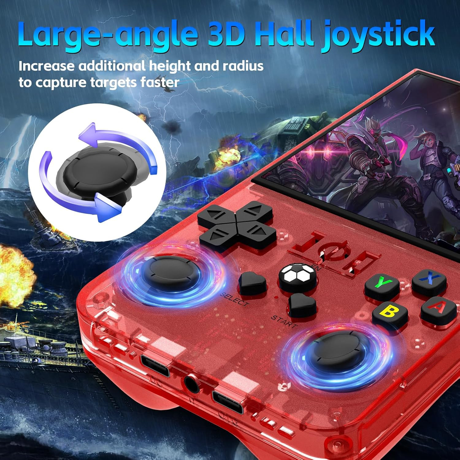R36MAX Handheld Game Console, Retro Gaming Console with 4000Mah Battery 4.0”IPS