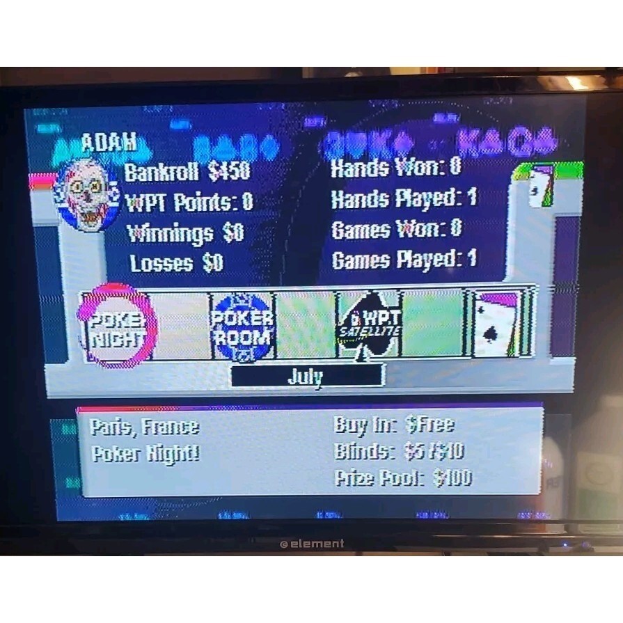 Jakks Pacific World Poker Tour Plug & Play TV Game Texas Hold Em Tested Loose