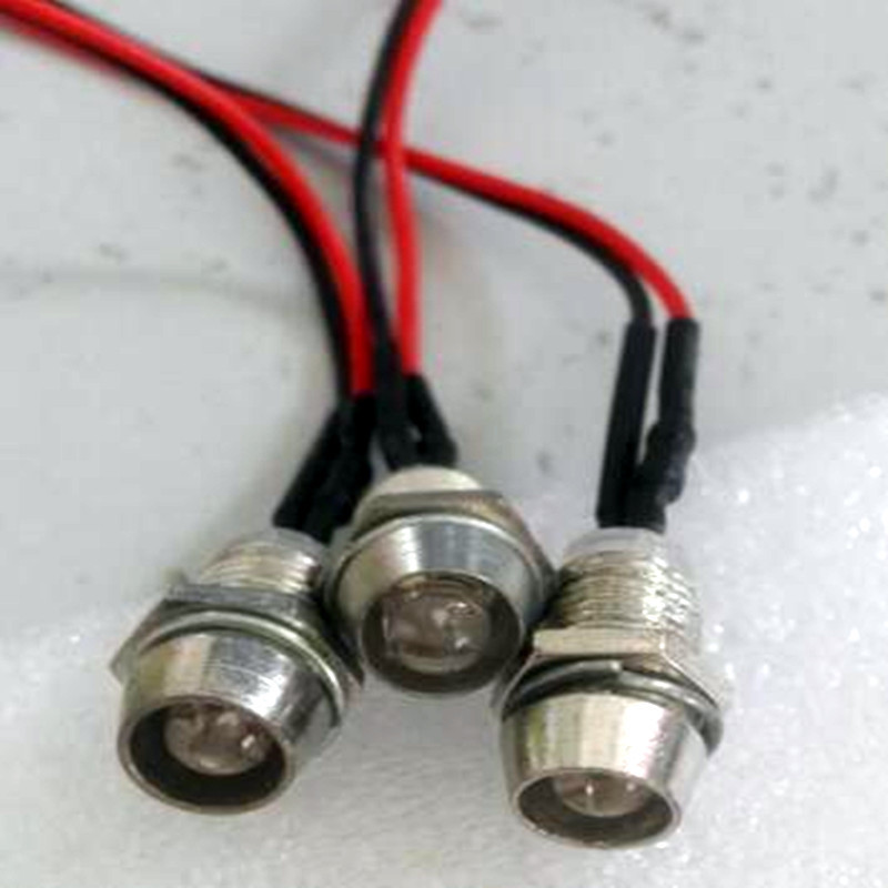 2,3mm Blue 12V Car/Boat LED + Metal Holder Bezel,3HB ling