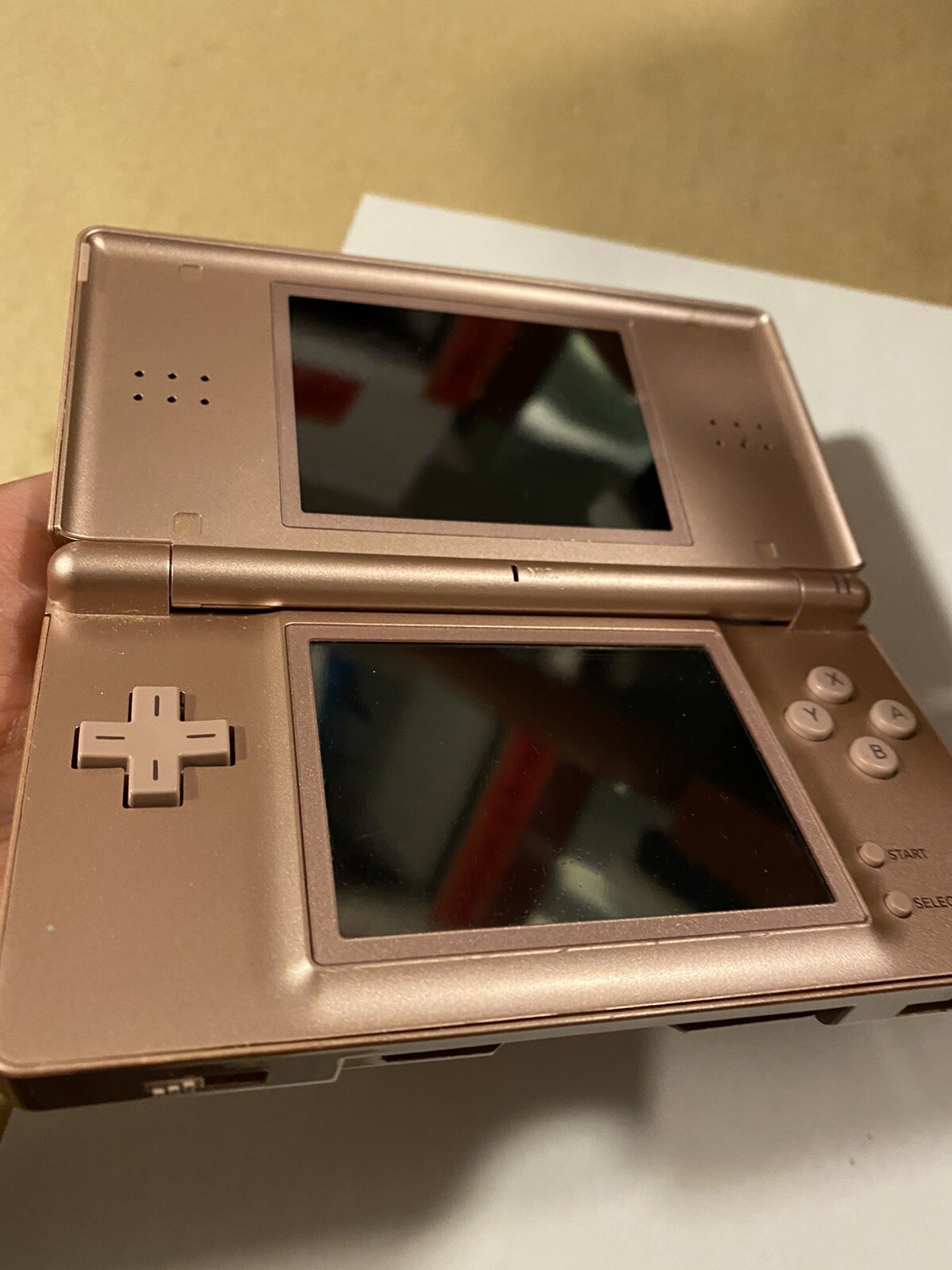 Nintendo DS Lite Metallic Rose Handheld System For Parts And Repair Unit