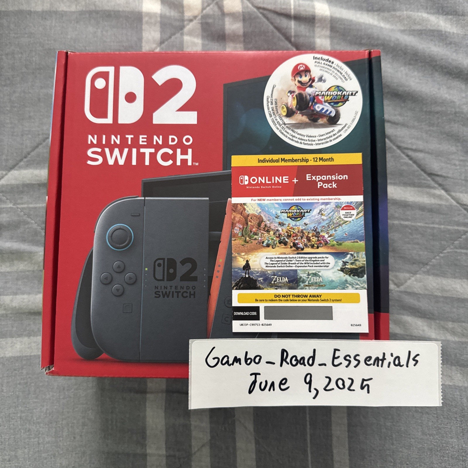 Nintendo Switch 2 Console + Mario Kart World + 12 mo NSO COSTCO BUNDLE | IN HAND