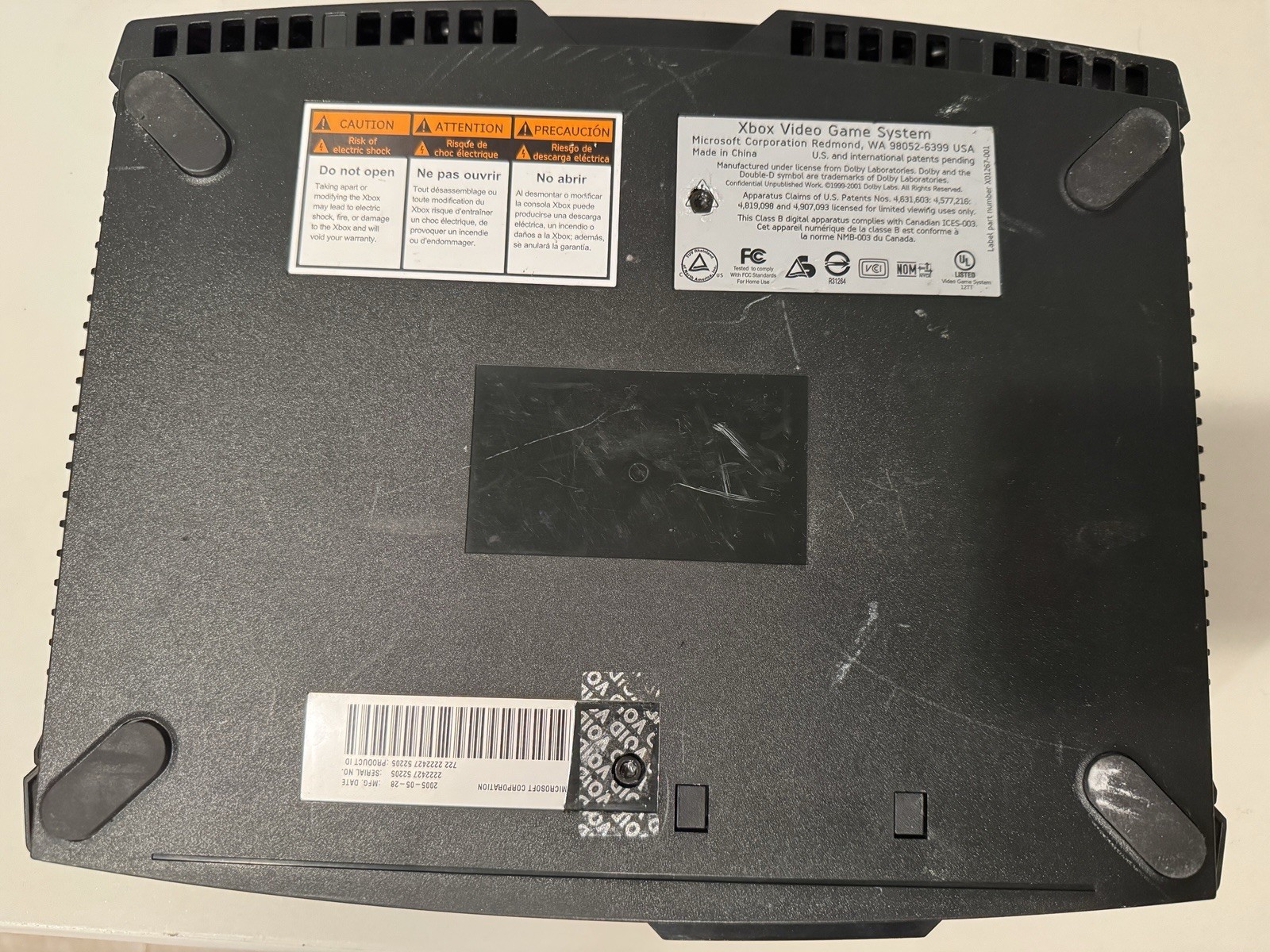 Microsoft Original Xbox Console FOR PARTS OR REPAIR