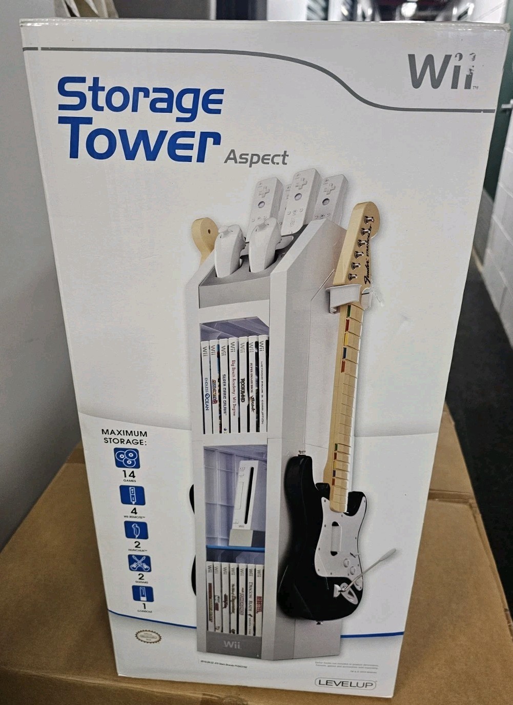 Nintendo Wii 2010 White Storage Tower Level Up Aspect Gaming NEW FACTORY SEALED