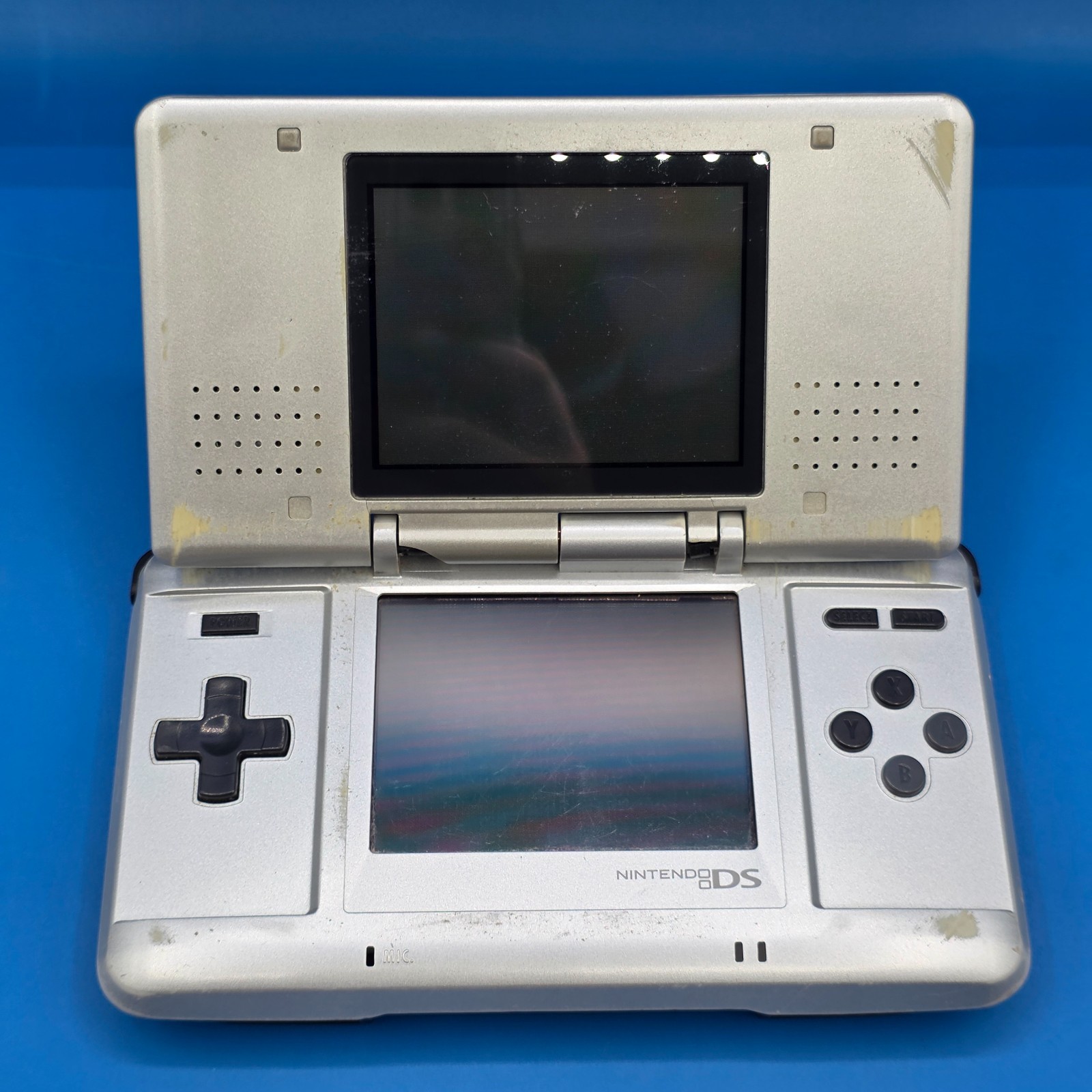*BROKEN HINGES* Nintendo DS Handheld Game Console Only NTR-001 Silver