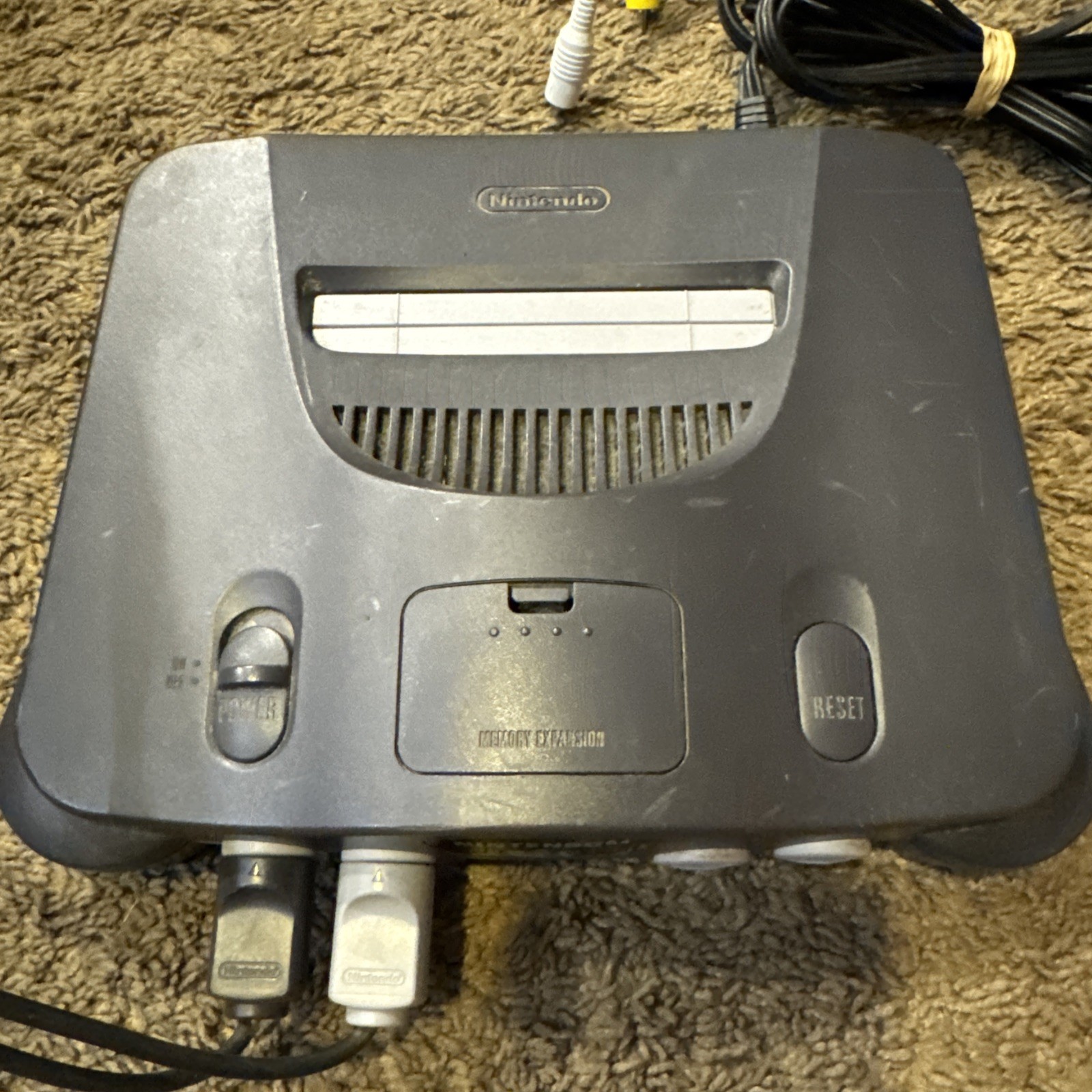 Nintendo 64 N64 Console Bundle 2 Controllers Untested No Power Cord W/ GAMES