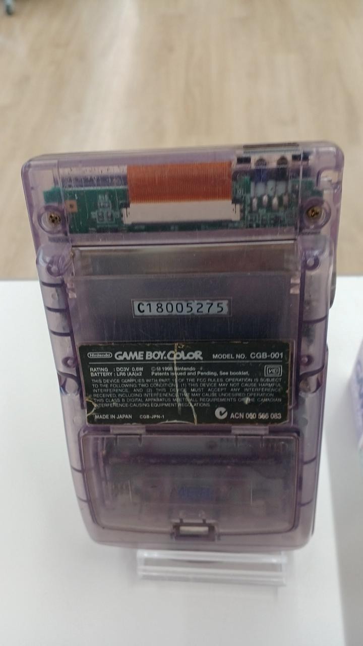 Nintendo Game Boy Color CGB-001 Clear Purple with Box and Manual A2496