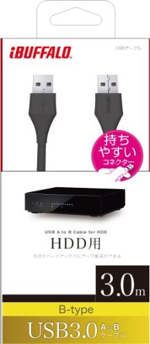 BUFFALO Universal Connector USB 3.0 A to B Cable Black 3m BSUABU330BKfrom JP