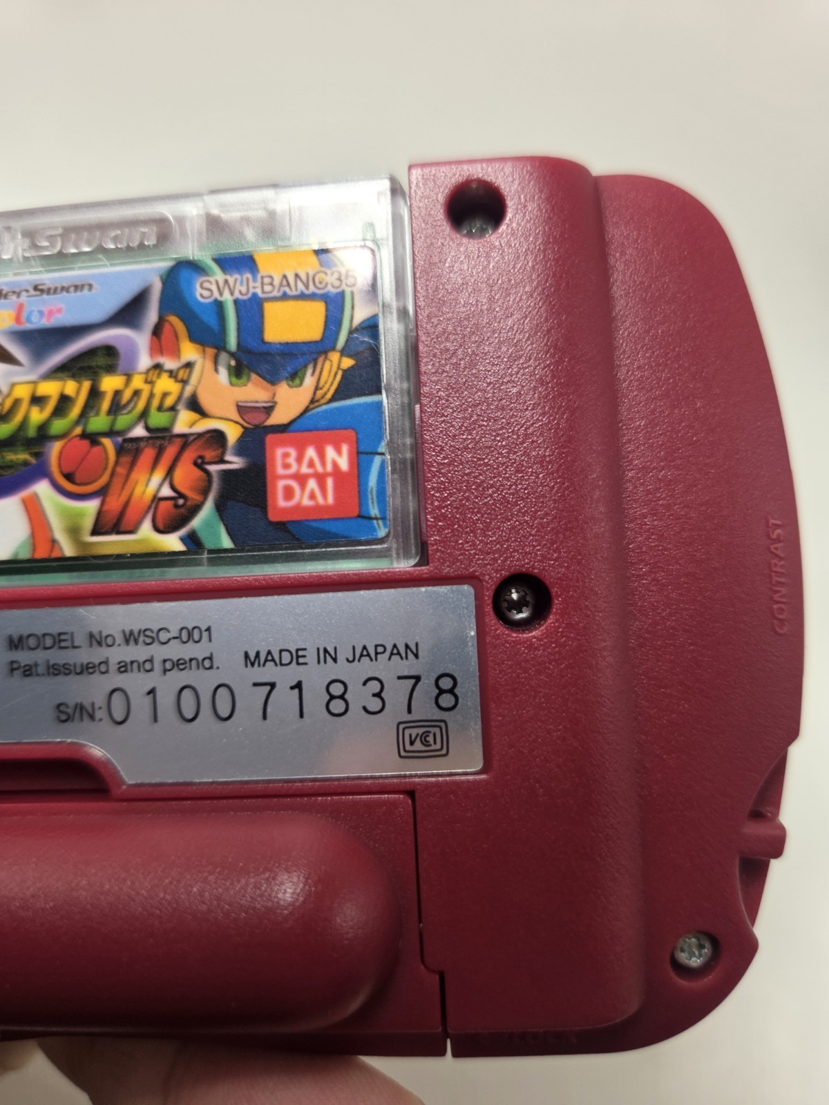 WonderSwan Color MS-06S ZAKU II Zaku Version Console Only Bandai Gundam Working