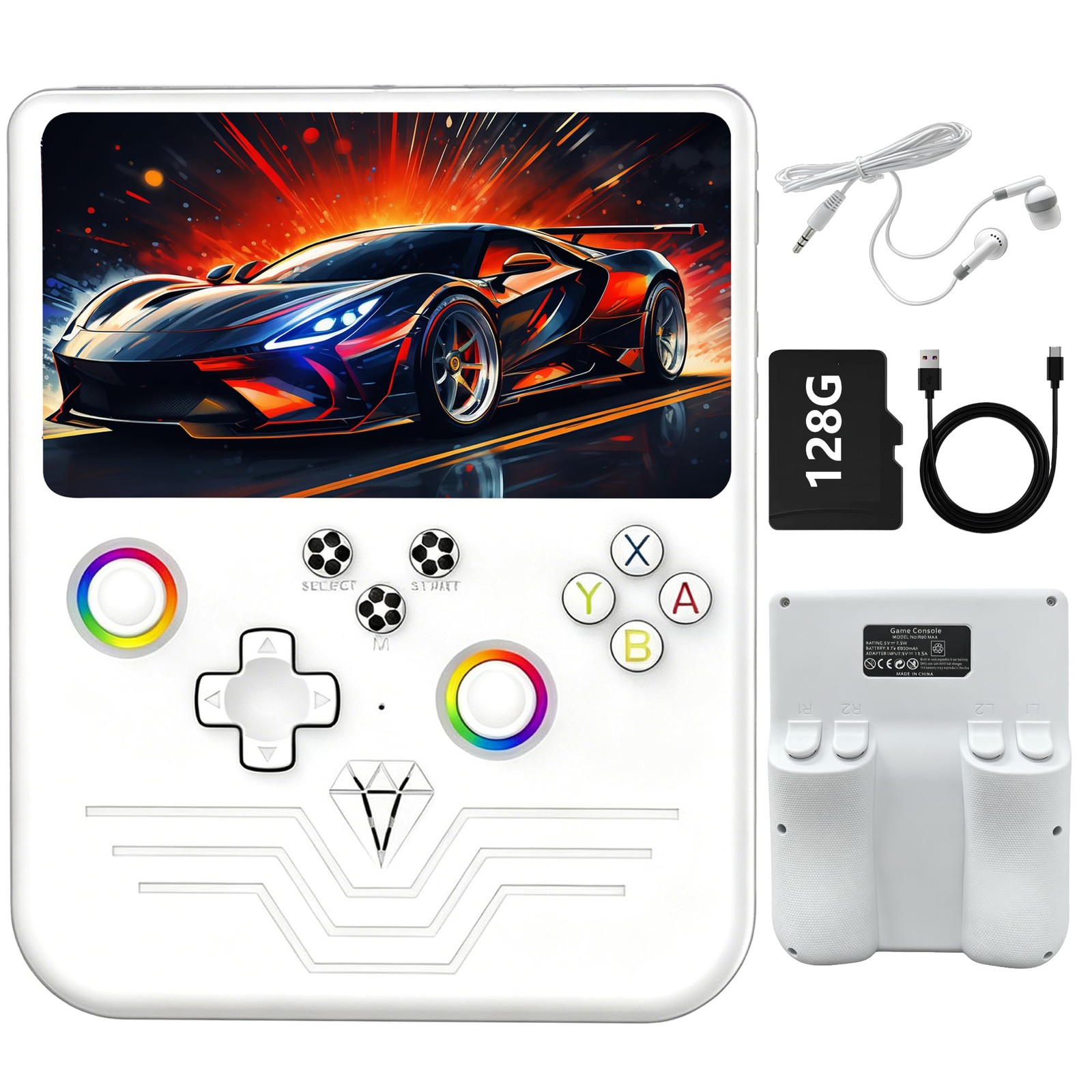 Hugawelo R60MAX Handheld Game Console, 6.0″ IPS Screen, Built-in 40000+ Games…