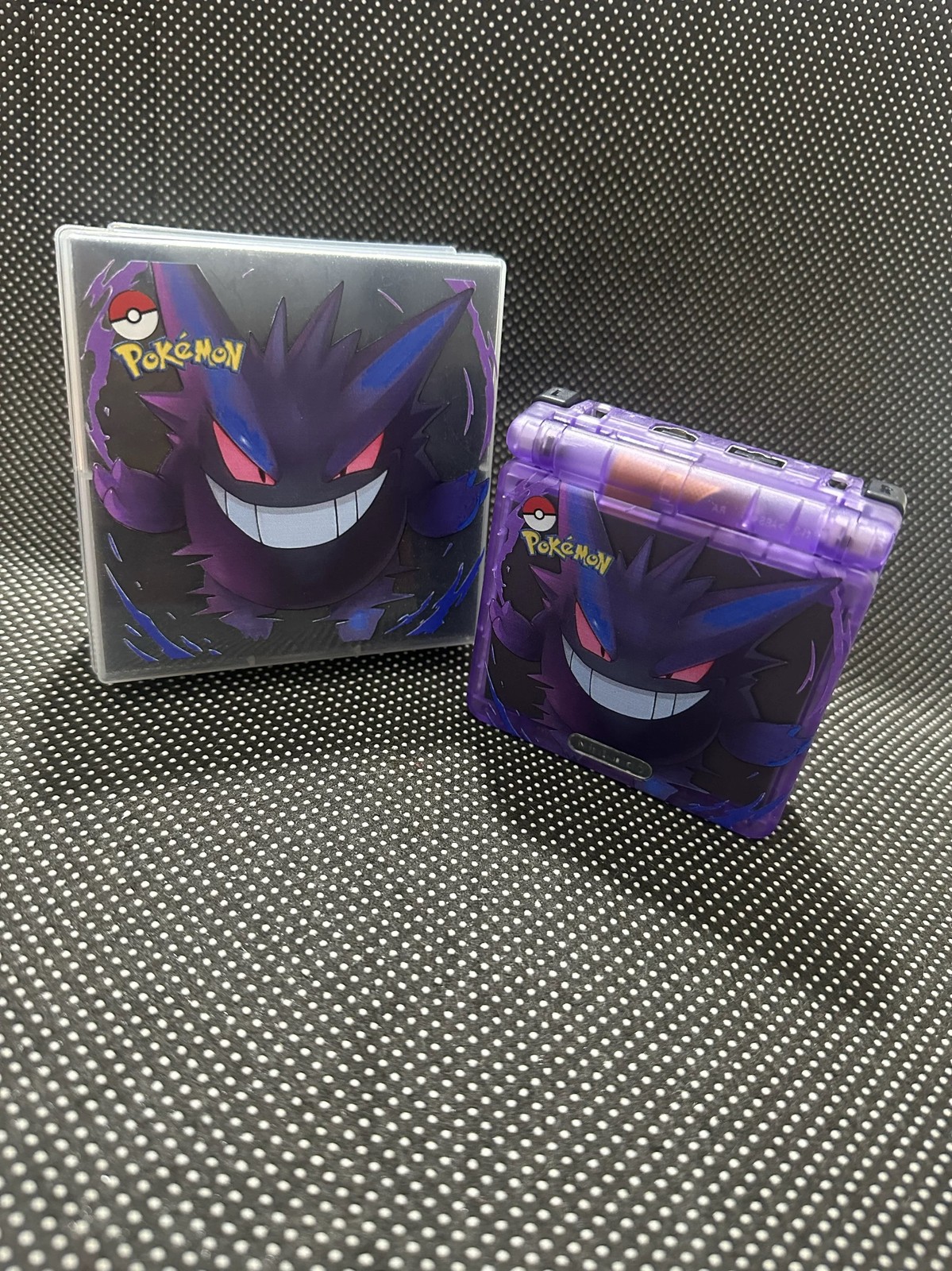 Nintendo Gameboy Advanced SP IPS Purple Genger Custom Adjust Brightness