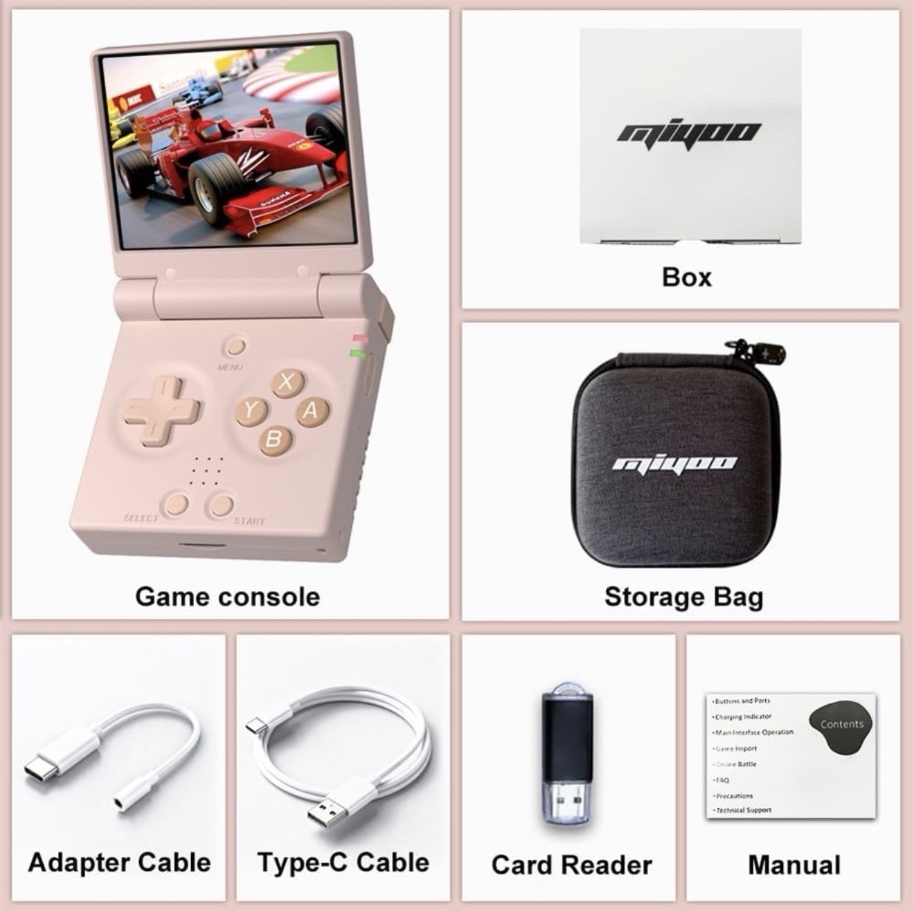 Miyoo Mini Flip Console | Fully Loaded 128GB Onion OS Power On & Play!
