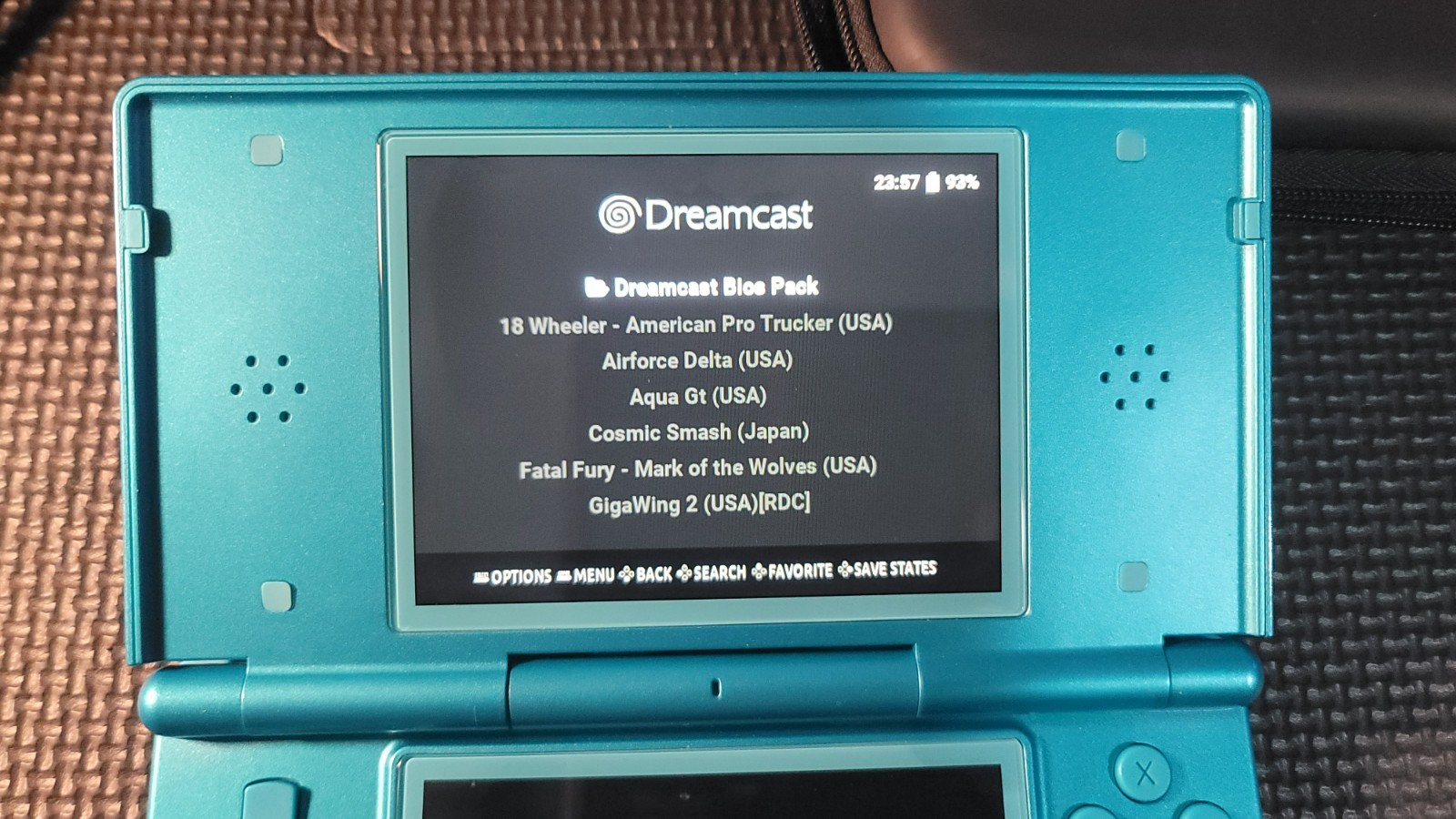 ANBERNIC RGDS ((ROCKNIX OS) 64GB GAME CARD (TURQUOISE BLUE) WITH CASE (GXRG)